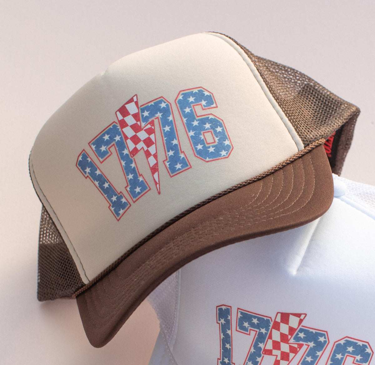 1776 Bolt Trucker Hat- Tan/Brown